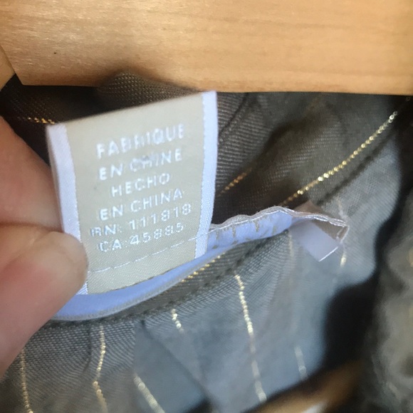 Michael Kors khaki olive green & gold safari Top - Picture 6 of 7